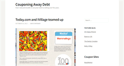 Desktop Screenshot of couponingawaydebt.com
