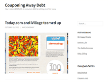 Tablet Screenshot of couponingawaydebt.com